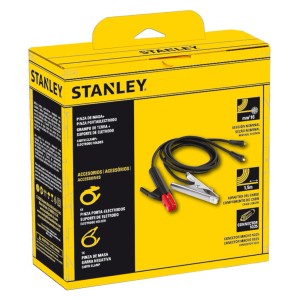 Stanley hegesztőkábel készlet 300 A elektródafogóval, testcsipesszel és 1,5 m kábellel sárga dobozban.