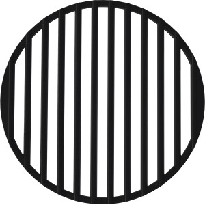 Kerek moduláris grillrács American Charcoal faszenes grillekhez, pótalkatrész.