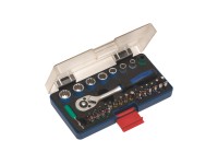 LUX dugókulcs- és bitkészlet, 35 részes LUX dugókulcs- és bitkészlet, 35 részes