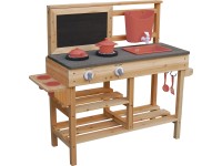 Játékkonyha FSC -fenyő 93 cm x 82,5 cm x 32 cm piros-szürke-fekete Játékkonyha FSC -fenyő 93 cm x 82,5 cm x 32 cm piros-szürke-fekete