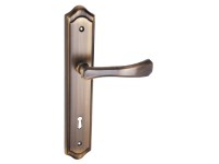 Ajtókilincs Riviera súrolt bronz 90 cilinder záras