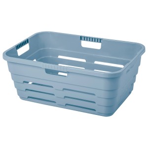 Tontarelli Maya szennyestartó kosár, 33,5 l, Nordic Blue, műanyag, négy fogantyúval.