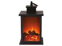 LED kandalló kivitelű lámpás 24 cm x 10 cm x 10 cm fekete időzíthető elemes LED kandalló kivitelű lámpás 24 cm x 10 cm x 10 cm fekete időzíthető elemes