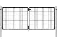 Classic kétszárnyú kapu egyrudas panelkitöltés zöld 75 cm x 300 cm