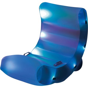Felfújható kék Rocking Lounge LED világítással, 90 cm, medencéhez és kerthez.