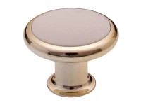 Bútorfogantyú SM 391-34 gomb arany-fehér