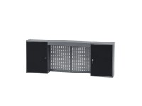 Küpper faliszekrény 2 ajtós fénypanellel 60 x 160 x 20 cm fekete-világosszürke Küpper faliszekrény 2 ajtós fénypanellel 60 x 160 x 20 cm fekete-világosszürke