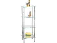 Wenko Yago négyszögletes polc króm 4 üveg polclappal 104 cm x 40 cm x 30 cm