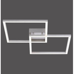 Modern LED mennyezeti lámpa Lolasmart-Maxi acél, applikációval vezérelhető, 63x63 cm.