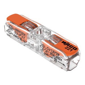 Wago átlátszó összekötő 0,2-4 mm² vezetékekhez, 10 darabos készlet.