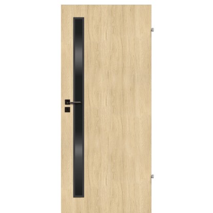 Lakkozott beltéri ajtólap Tamale 1/1 üveg Tölgy 90 cm x 210 cm jobbos