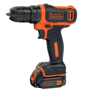 Black+Decker BDCDD12 akkus fúró-csavarozó 1,5 Ah akkumulátorral, fekete-narancs.
