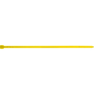 Sárga kábelkötegelő, 150 mm hosszú, a 75 darabos kábelkötegelő készletből.