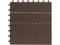 Összepattintható WPC járólap barna 30 cm x 30 cm 10 darab