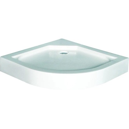 Zuhanytálca íves akril fehér 80 cm x 80 cm x 12.5 cm