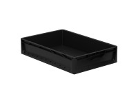 Eurobox-rendszer Tauro tömörfalú doboz 60 cm x 40 cm x 12 cm fekete Eurobox-rendszer Tauro tömörfalú doboz 60 cm x 40 cm x 12 cm fekete