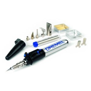 Dremel Gas Soldering Iron 2000 JA 6 az 1-ben készlet forrasztóhegyekkel, vágóéllel és tartozékokkal.