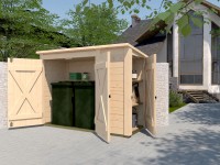 Weka kerti tárolószekrény Multibox polcrendszerrel natúr