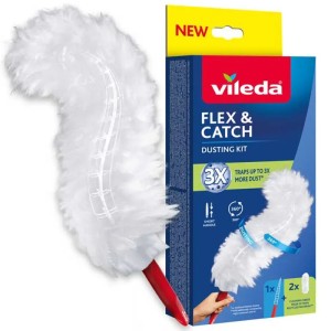 Vileda Flex & Catch poroló készlet rugalmas fejjel és teleszkópos nyéllel házimunkához.