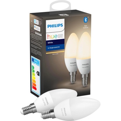 Philips Hue White LED-es izzó E14 dupla csomag Bluetooth
