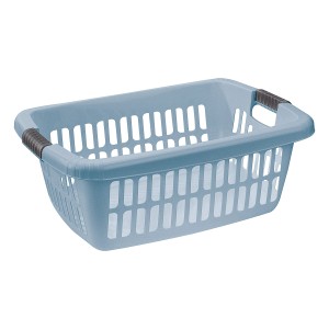 Tontarelli Aurora szennyestartó kosár, 40 l, Nordic Blue, műanyag mosóteknő fogantyúkkal.