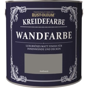 Doboz Rust-Oleum krétafesték, antracit falfesték, 2,5 l. Matt festék beltérre.