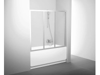 Kádparaván AVDP3-120 szatén+átlátszó üveg Kádparaván AVDP3-120 szatén+átlátszó üveg