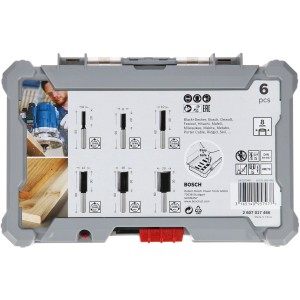 Bosch horonymaró készlet, 6 részes, 8 mm-es szárú, szürke tárolódobozban.