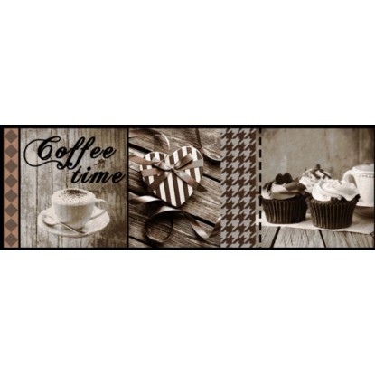 Cook&Wash Coffee konyhai szőnyeg barna 50 cm x 150 cm