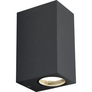 Fekete LED kültéri fali lámpa LP1268B1, 40W, GU10, IP44 kültéri használatra.