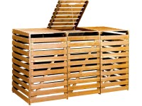 Szemetes tároló 3 hulladékgyűjtőhöz mézbarna impregnált Szemetes tároló 3 hulladékgyűjtőhöz mézbarna impregnált