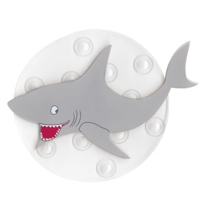 Kleine Wolke Sharky fürdőszobai dekoráció, antracit, 4 részes szett tapadókorongokkal.