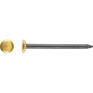 LUX acélszeg rézfejjel, 2x30mm, 20 darabos készlet. Lencsefejű szeg betonhoz, falazathoz és keményfához.