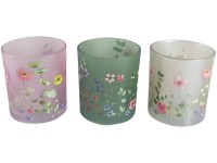 Boltze mécsestartó 3-féle változatban 10 cm x 9 cm többszínű