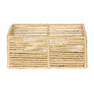 Bézs Wenko Meria fürdőszobai kosár (24,5x10x15 cm) boho stílusban, ideális fürdőszobai tároláshoz.