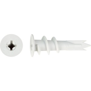 LUX Gipszkarton dübel, műanyag, 14x32mm, 10 darabos csomag gipszkarton rögzítéshez.