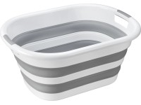 Összecsukható szennyeskosár 40 l szürke