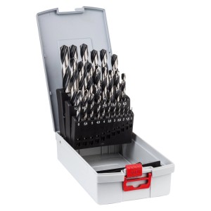 Bosch PointTeQ spirálfúró készlet, 25 darabos, Ø 1-13 mm-es kofferben.