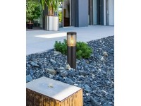 Globo kültéri lámpa 1 izzós fekete matt füstszínű 140 mm x 500 mm