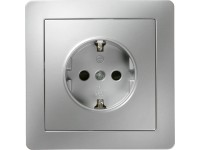 Maribo földelt dugaszoló aljzat ezüst