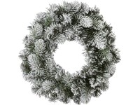 Ridgewood mű fenyőkoszorú 40 cm zöld havas