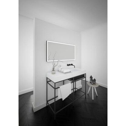 Solid Black tükör 70 cm x 50 cm LED világítással