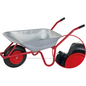 Pro-Bau-Tec talicska, horganyzott, 85 l, 160 kg teherbírás, defektmentes kerék.
