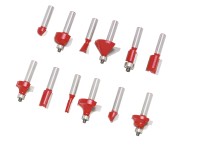 LUX keményfém felsőmaró készlet 12 részes 8 mm-es szár LUX keményfém felsőmaró készlet 12 részes 8 mm-es szár