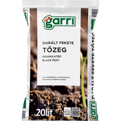 Garri tőzeg darált fekete 20 l
