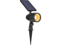 LED-es napelemes spotlámpa Fano fekete