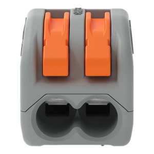Wago emelőkaros kötőelem, 2 pólusú, 0,08-4 mm² vezetékekhez, 5 darab