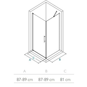 Wasserburg PAX  10 Zuhanykabin 6 mm 90 cm x 90 cm x 190 cm
