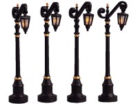 Lemax LED karácsonyi dioráma koloniál lámpaszett 4 db