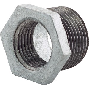 26,4 mm x 18,6 mm-es temperöntvény fitting, szűkítő horganyzott csövekhez.